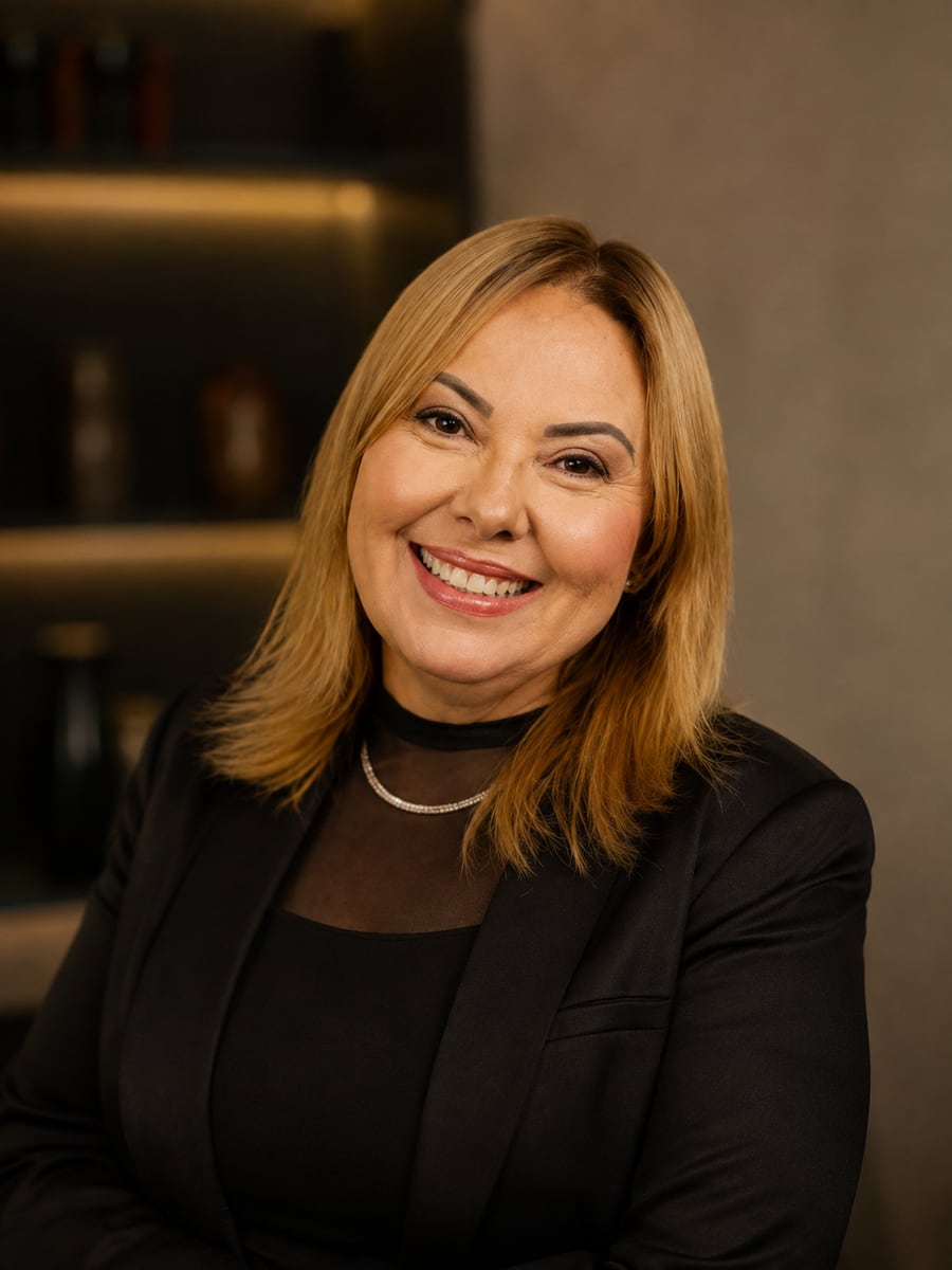 Retrato de Kelma Feitosa, psicóloga clínica, sorrindo